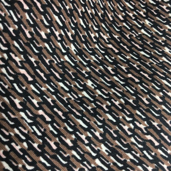 Kenar flat front fitted cropped pants, size 4, black/brown/white pattern - Picture 3 of 7